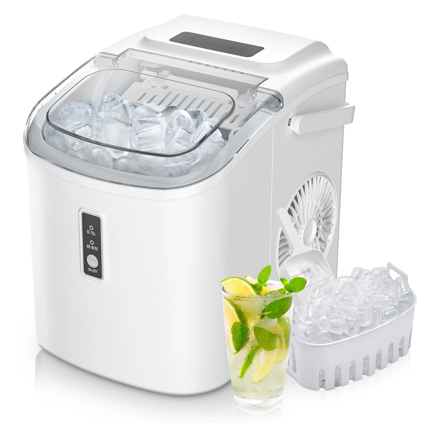 SIMZLIFE Portable Ice Maker 26.5 Lbs Per Day 9 Cubes