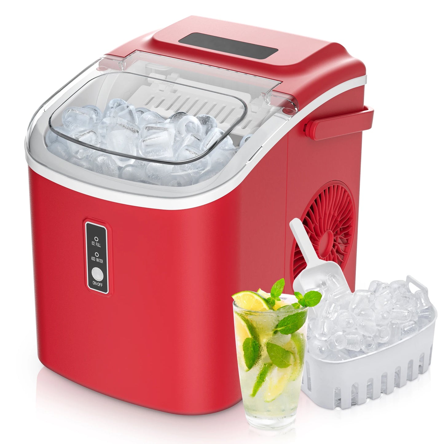 SIMZLIFE Portable Ice Maker 26.5 Lbs Per Day 9 Cubes