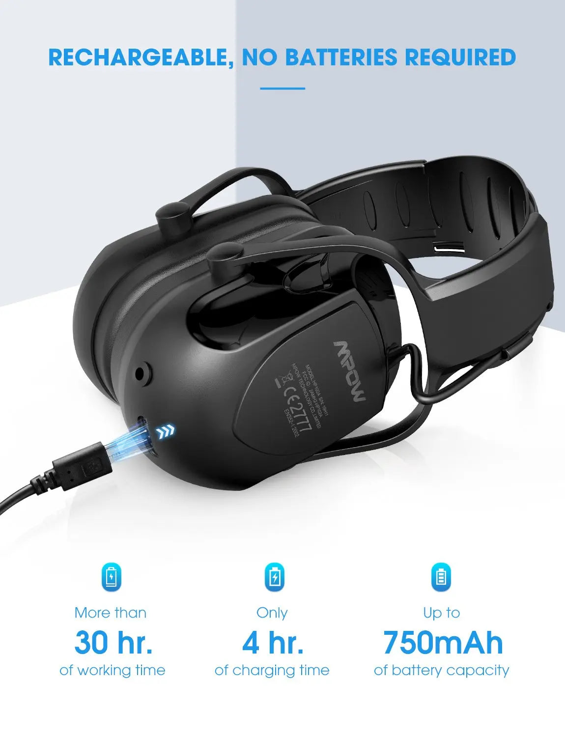 Mpow Bluetooth Noise Reduction Ear Muffs for Ultimate Hearing Protection