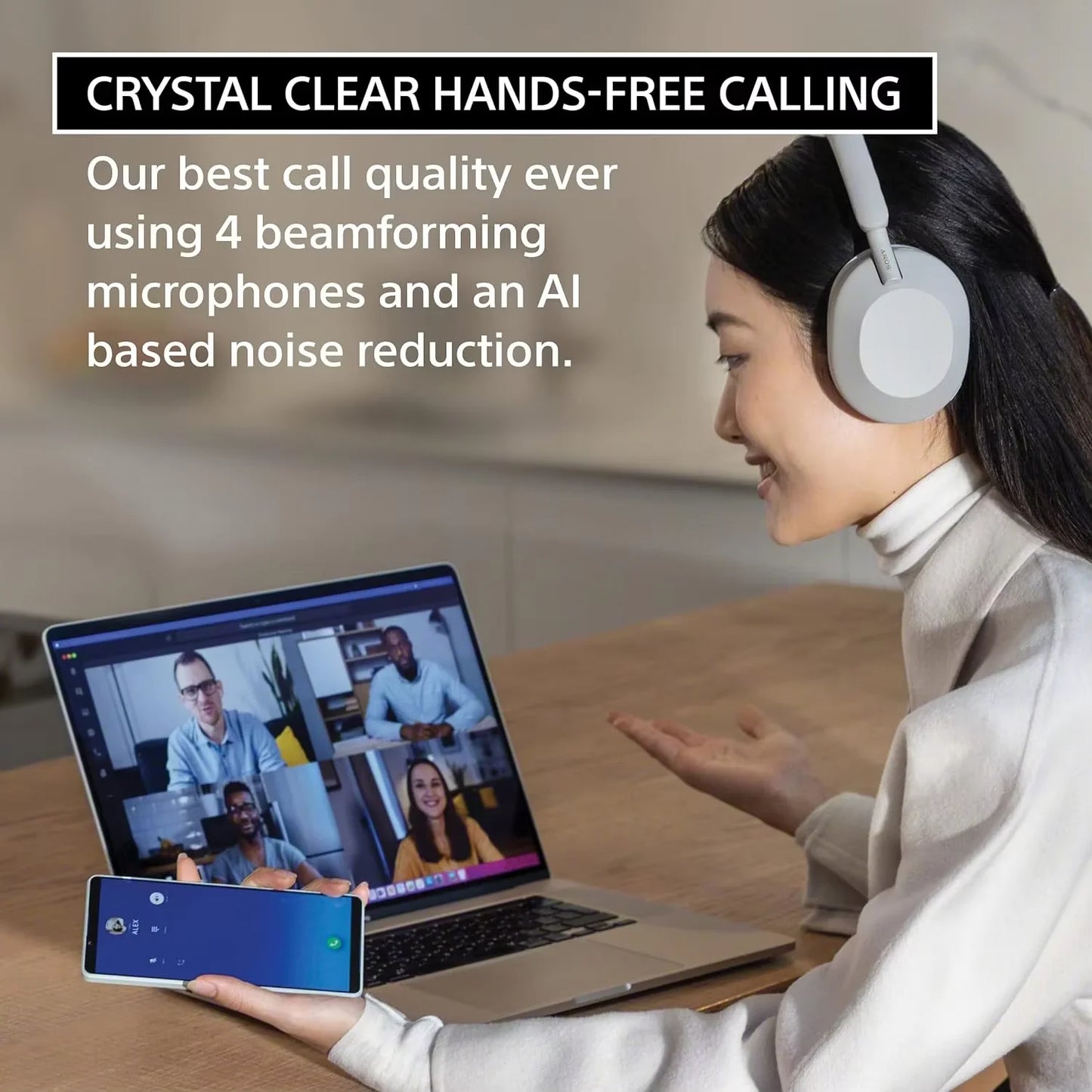 Sony WH-1000XM5 Wireless Noise Canceling Headphones 30 Hour Battery