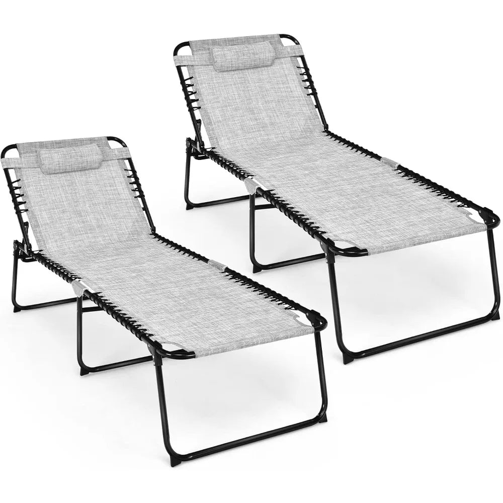 Portable Folding Lounge Chair Set for Outdoor Relaxation