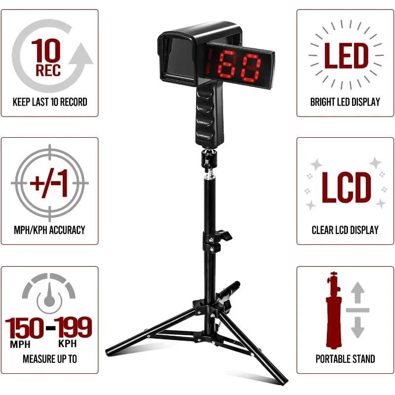 Hign Concerned Baseball Radar Gun With LED Display Pro