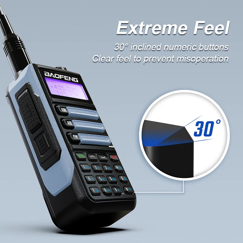 Baofeng UV-16 IP68 Waterproof Walkie Talkie Dual Band High Power Radio Long Range VHF UHF Two Way Radio with Scanner