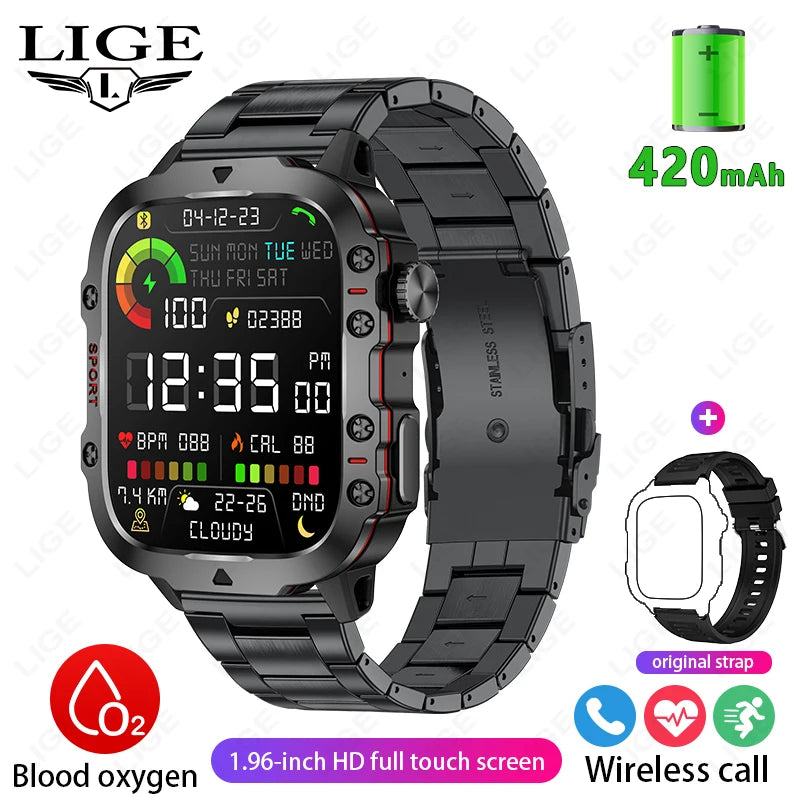 2024 New For Xiaomi Military Smart Watch Men IP68 5ATM