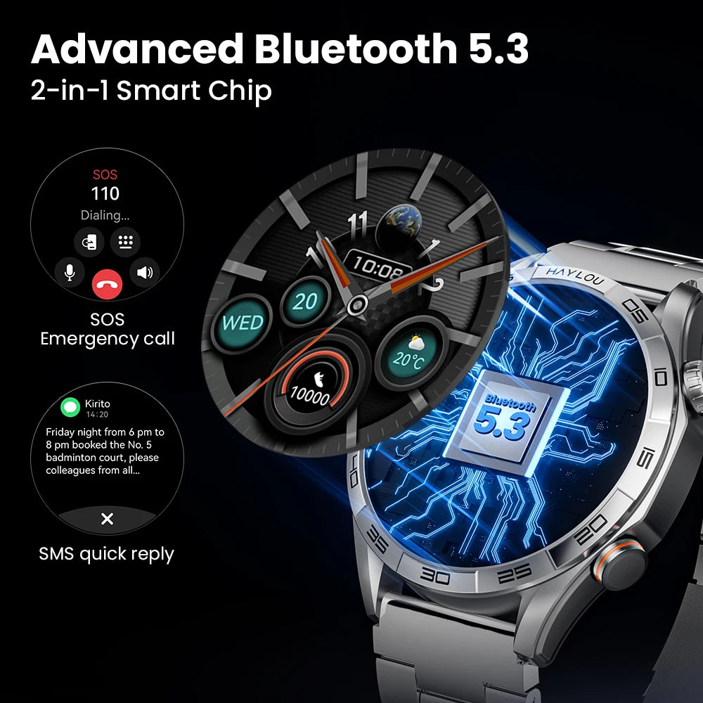HAYLOU Solar 5 Voice Calling Smartwatch 1.58 inch AMOLED Display