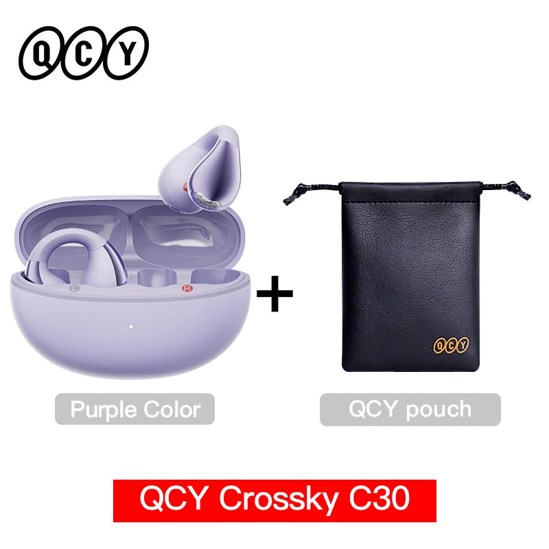 Earphones Crossky C30 Ear Clip Bluetooth 5.4 TWS Headphones by QCY