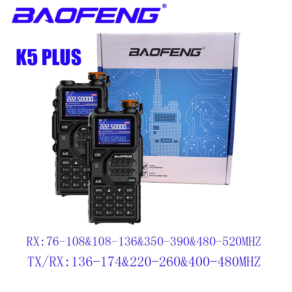 Baofeng K5 Plus Two-Way Multi-Band 10 Watt Radio Set of 2