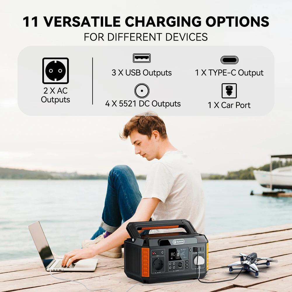 FF FlashFish 560W Portable Solar Generator 230V 520Wh