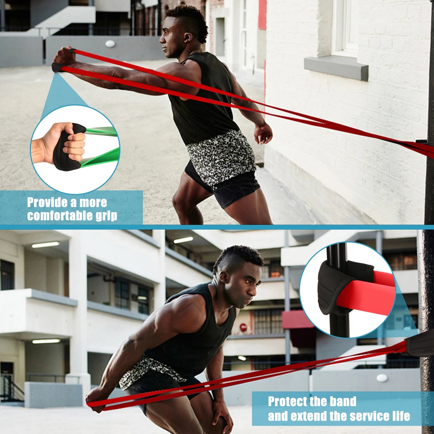5 Packs Pull Up Assist Bands Set Resistance Loop Bands