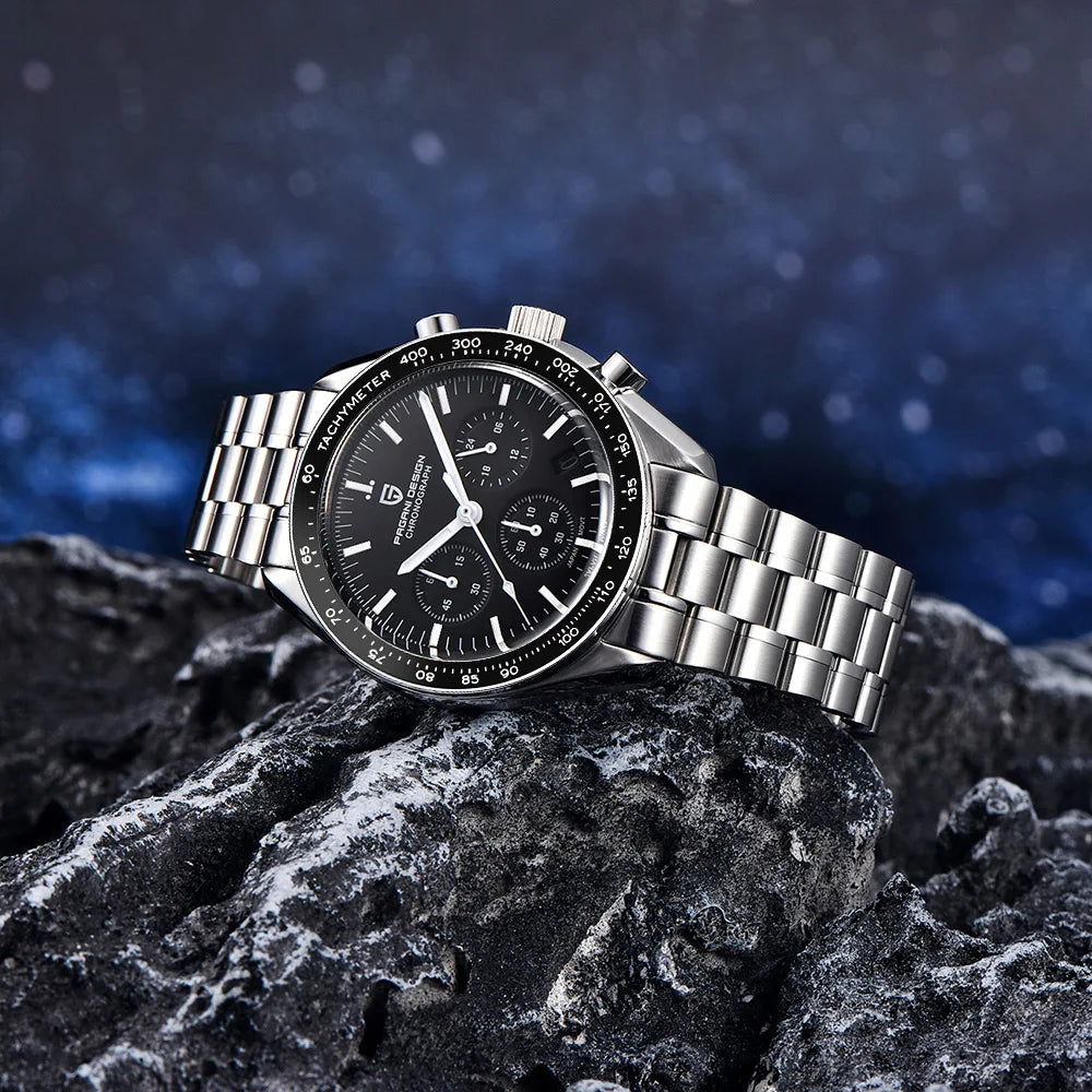 PAGANI DESIGN 2025 New Moon Men's Luxury Quartz Watch