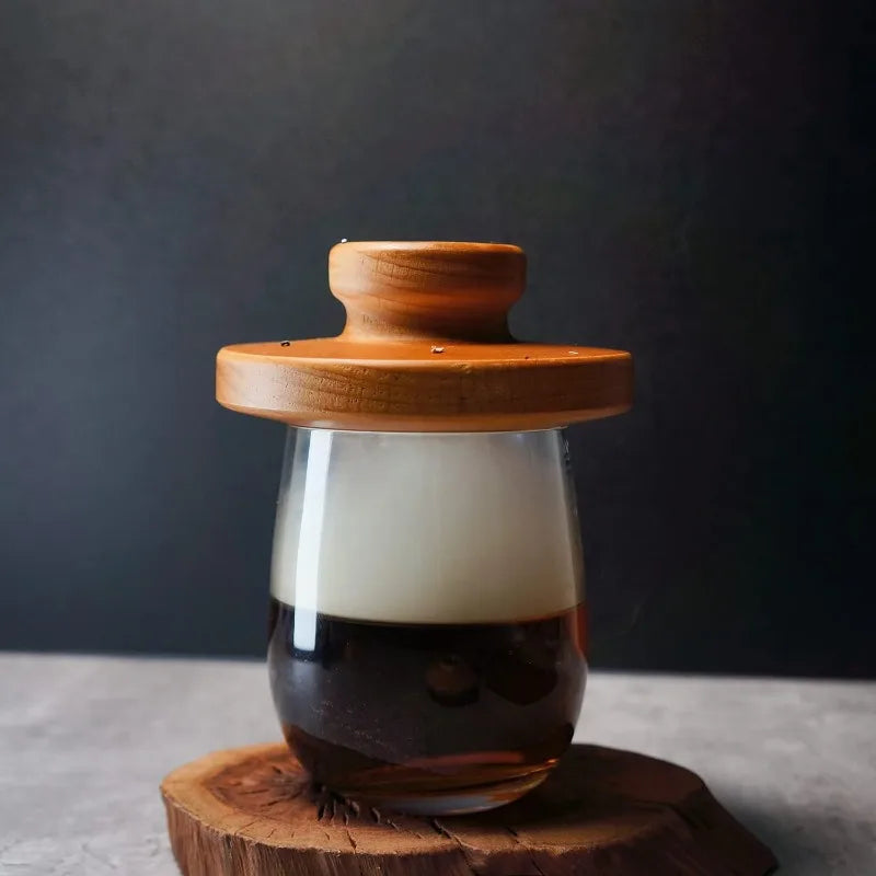 Smoker Kit with Torch - 2 Whiskey Glasses 2 Ice Ball Molds 8 Flavor Orange Cinnamon Ginger Anise Wood Chips for Whiskey