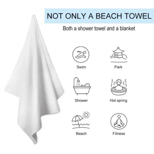 Beach Towel Stripes Pattern Sun Protection Windproof
