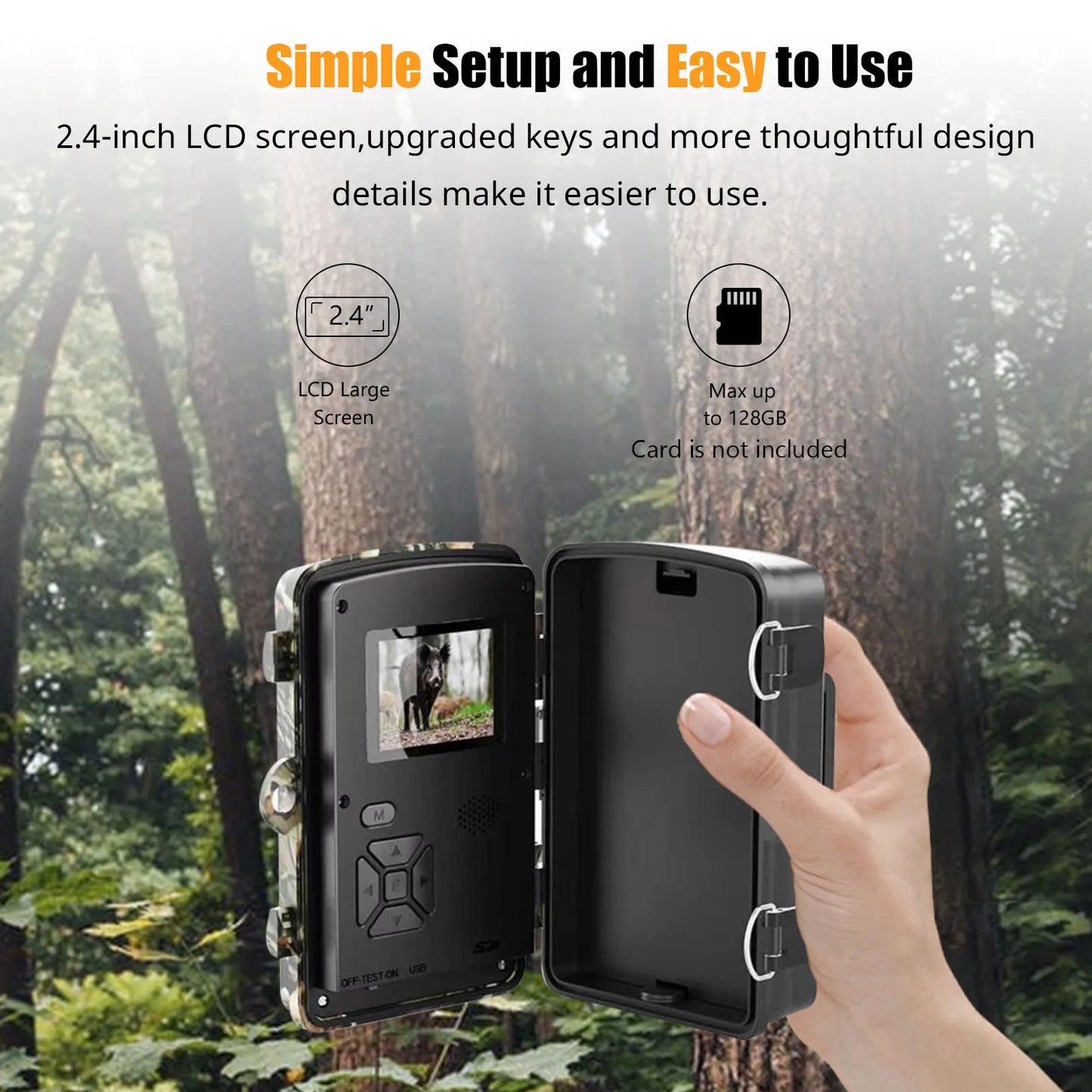 Hilitand 1080P Hunting Camera 16MP Night Vision Trail IP66