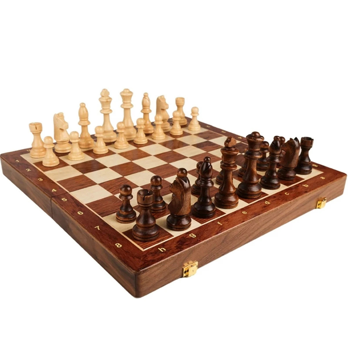 Chess Solid Wood Pieces High-Grade Set Folding Board 39cm