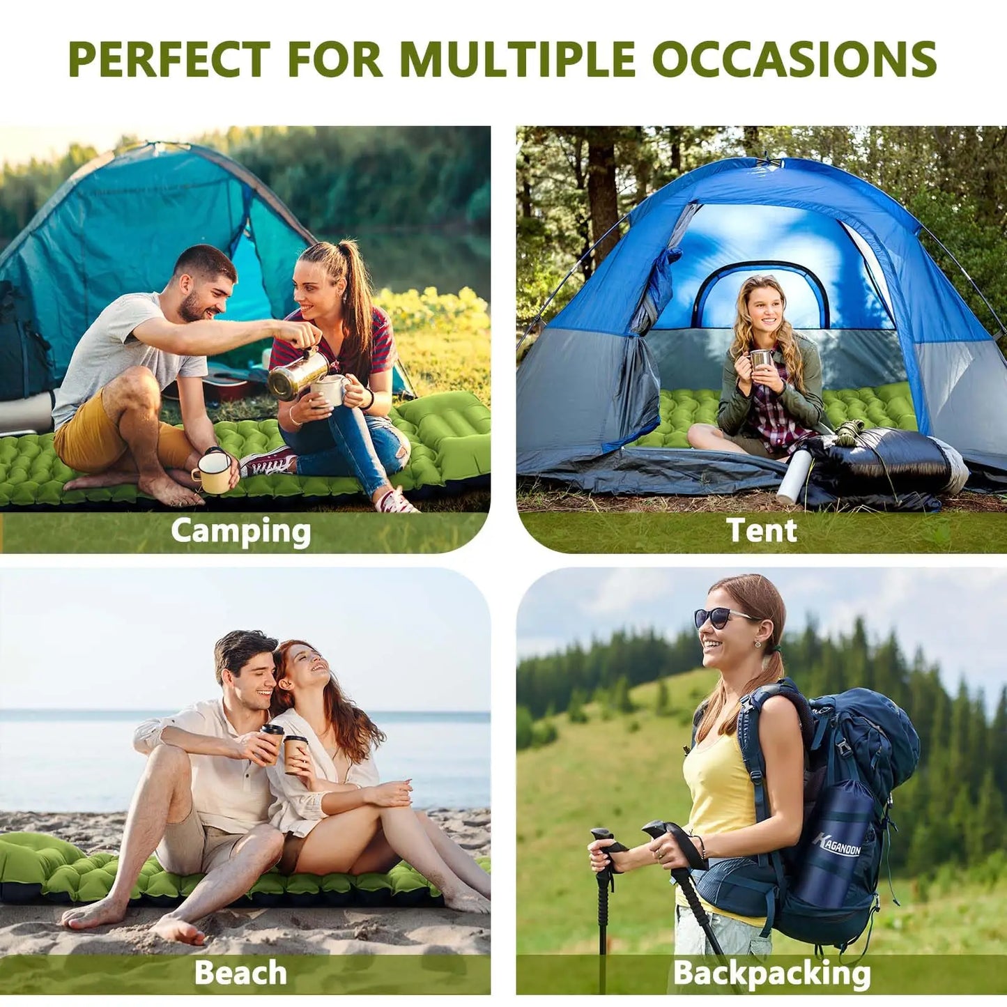 WESTTUNE Inflatable Air Mattress Camping Pad Ultralight Foot Pump