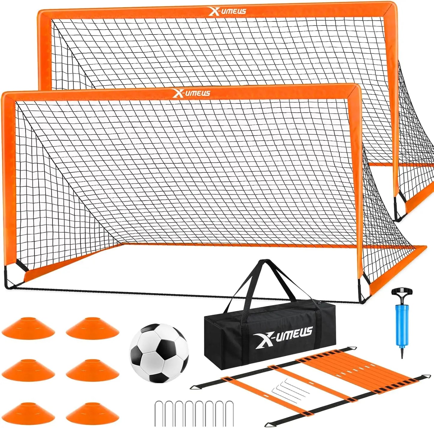 Kids Soccer Goals for Backyard 4x3 Pop Up Toddler Goal Training Equipment with Ball Agility Ladder and Cones Portable