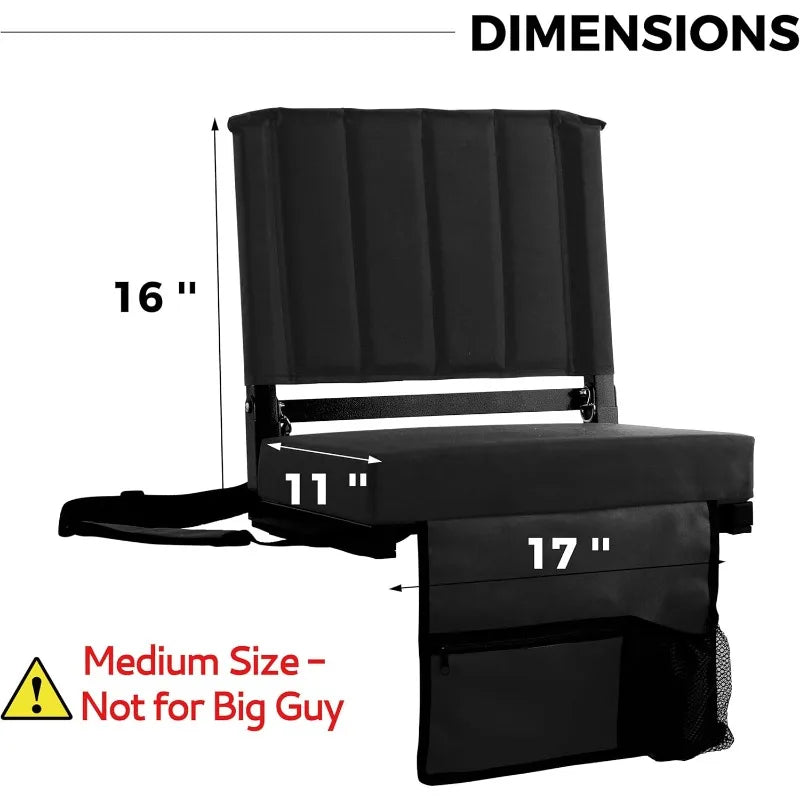 Comfortable Bleacher Seats with Back Support and Thick Padding