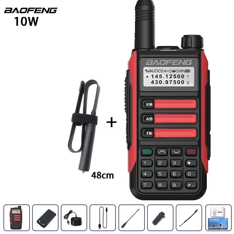 Baofeng UV-16 IP68 Waterproof Walkie Talkie Dual Band High Power Radio Long Range VHF UHF Two Way Radio with Scanner