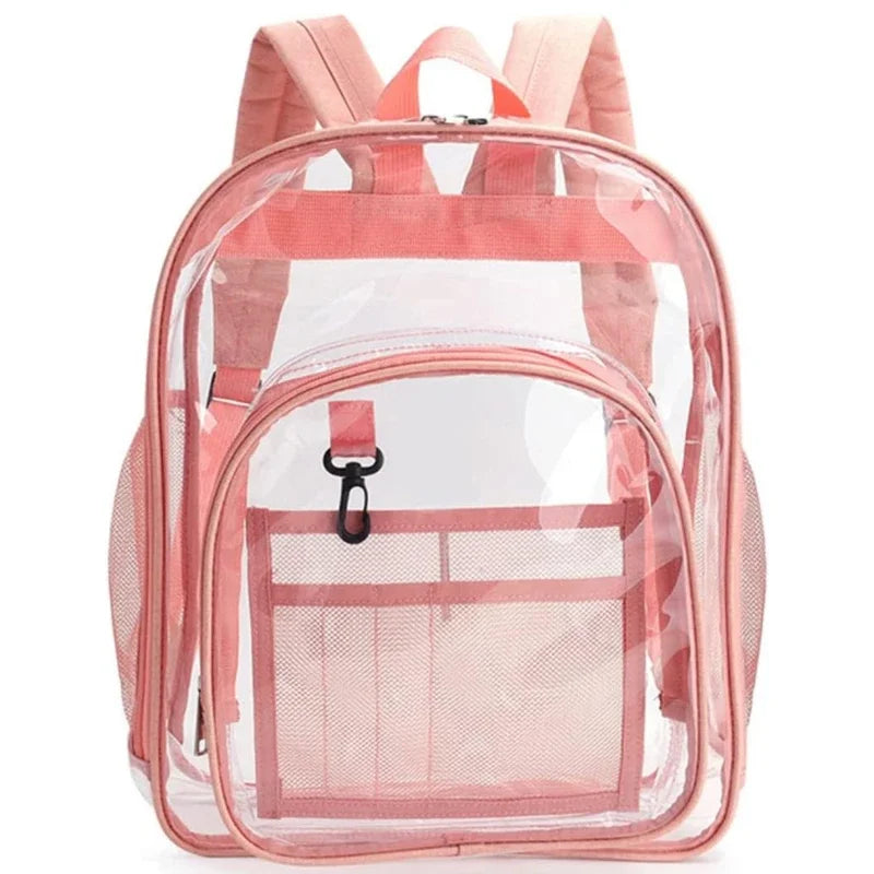 Transparent PVC Backpack Clear School Bag Unisex Large