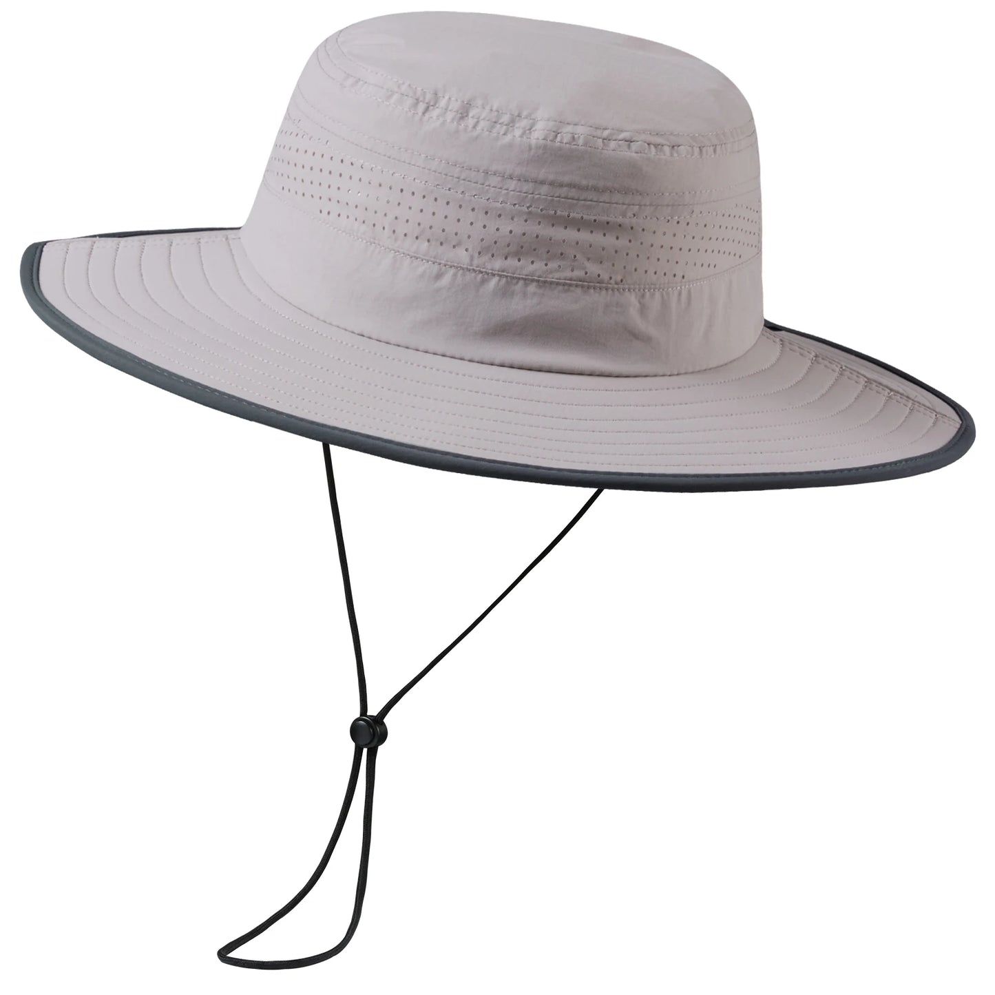 UPF 50+ Foldable Birm Water-Resistant Sun Bucket Hat with Laser Perforated Mesh Adjustable for Men Women Outdoor