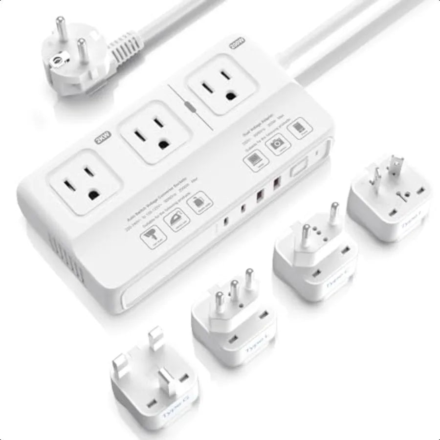 ANTPO Travel Voltage Converter with USB Charging Ports