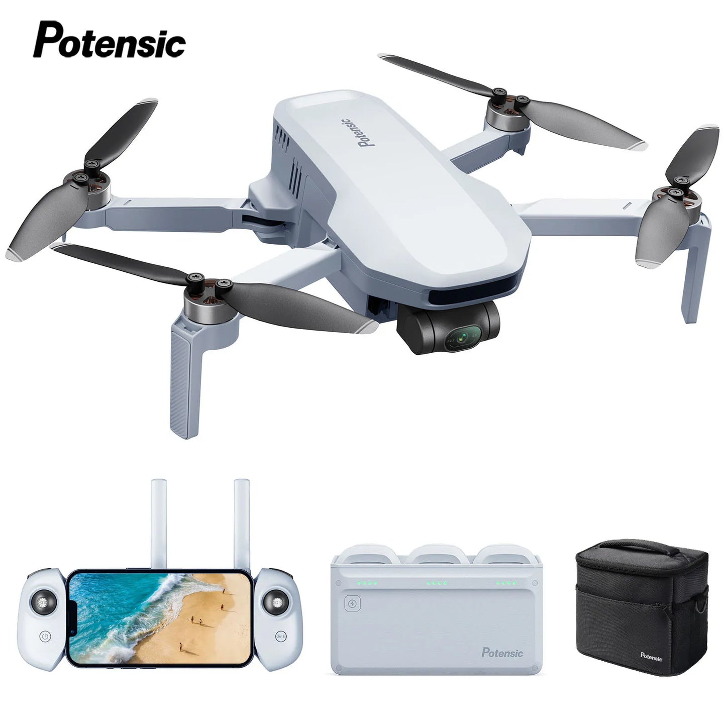 Potensic C0 Mini Drone 3 Axis Gimbal 4K Camera Quadcopter