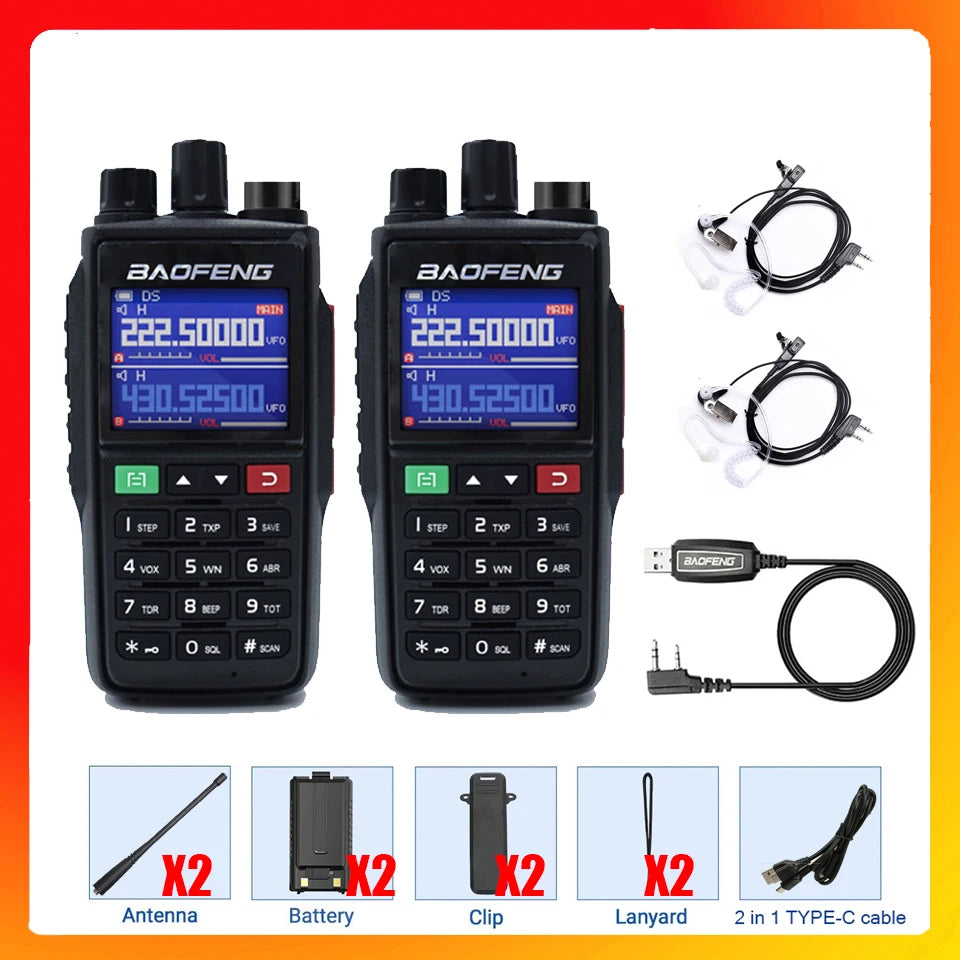 Baofeng UV-22 Long-Distance Two-Way Radio with USB Type-C