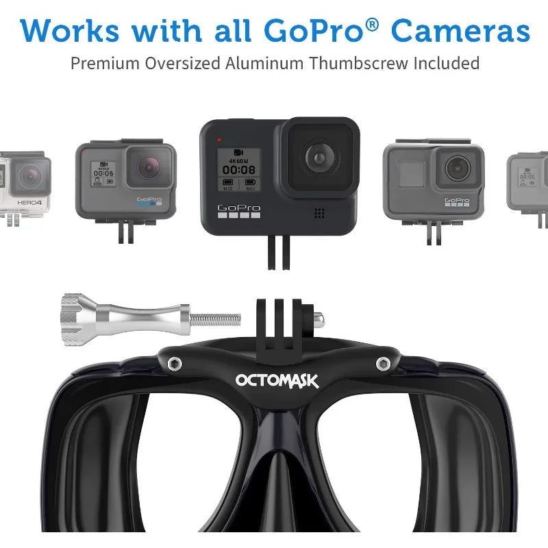 Scuba Mask w/ Mount for All GoPro Hero Cameras