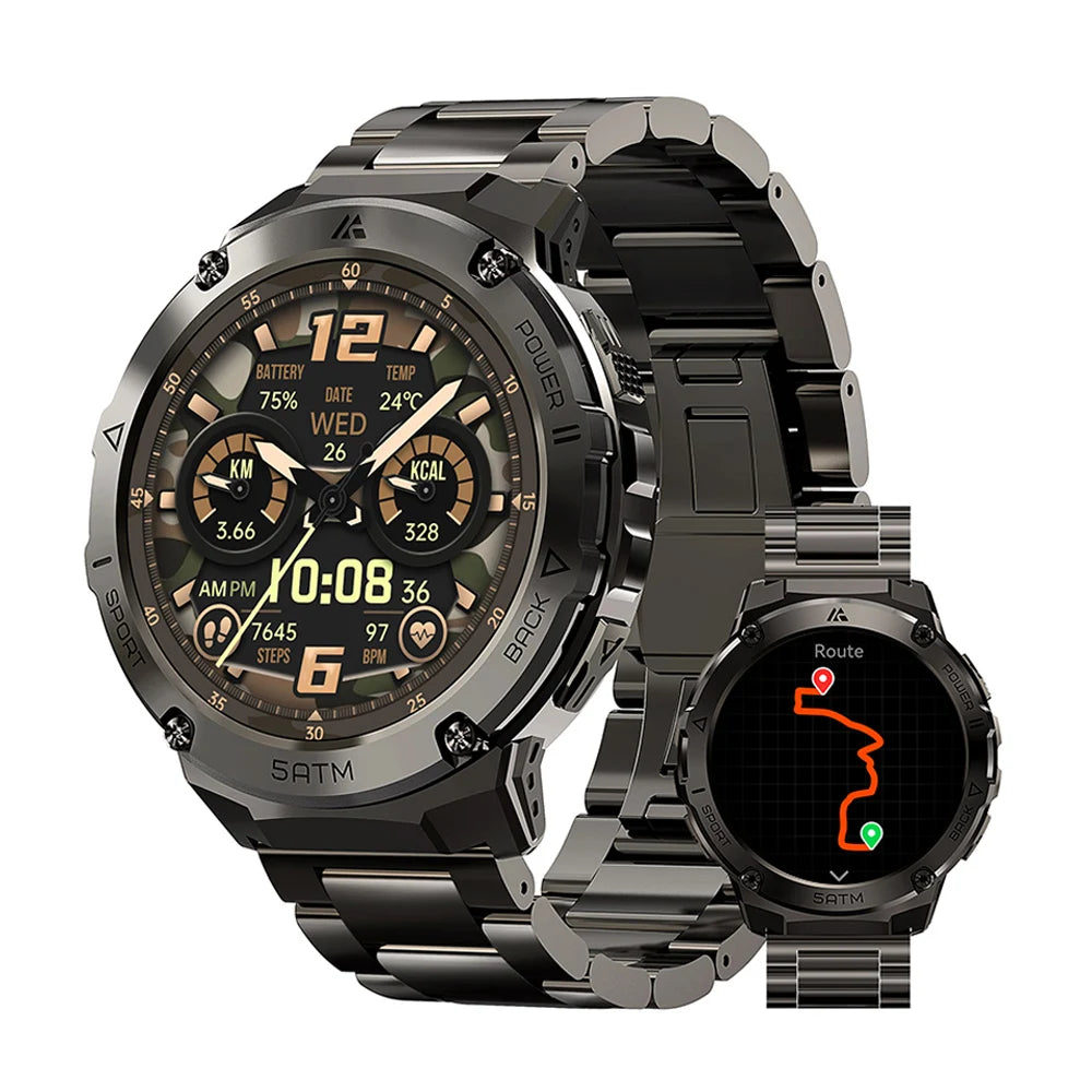 HIDAMEL T3E GPS Smart Watch For Men 5ATM Waterproof AMOLED