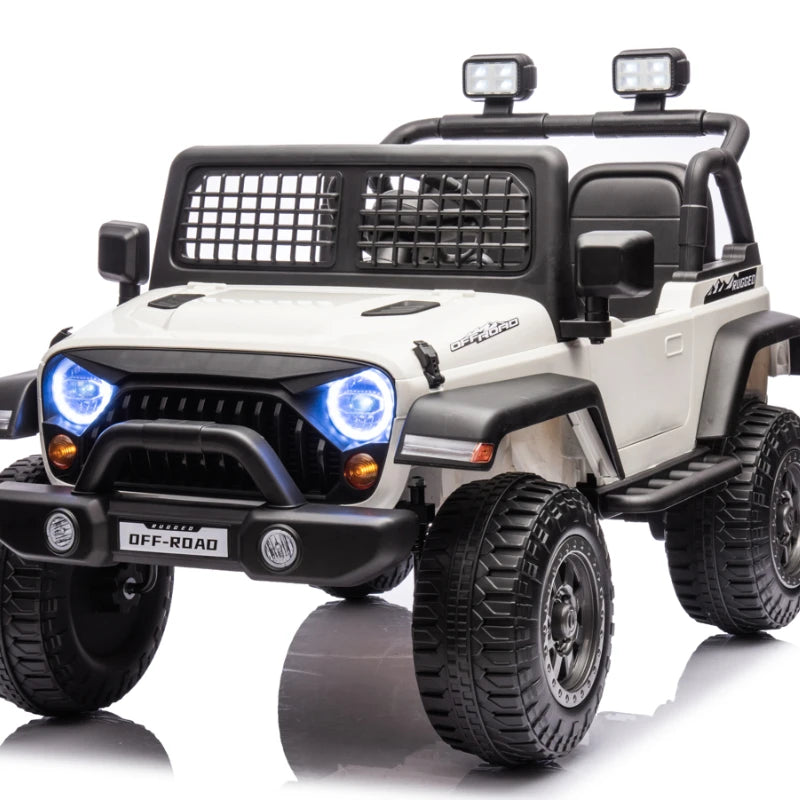 Kids Electric Ride On Truck with LED Lights and Double Seats