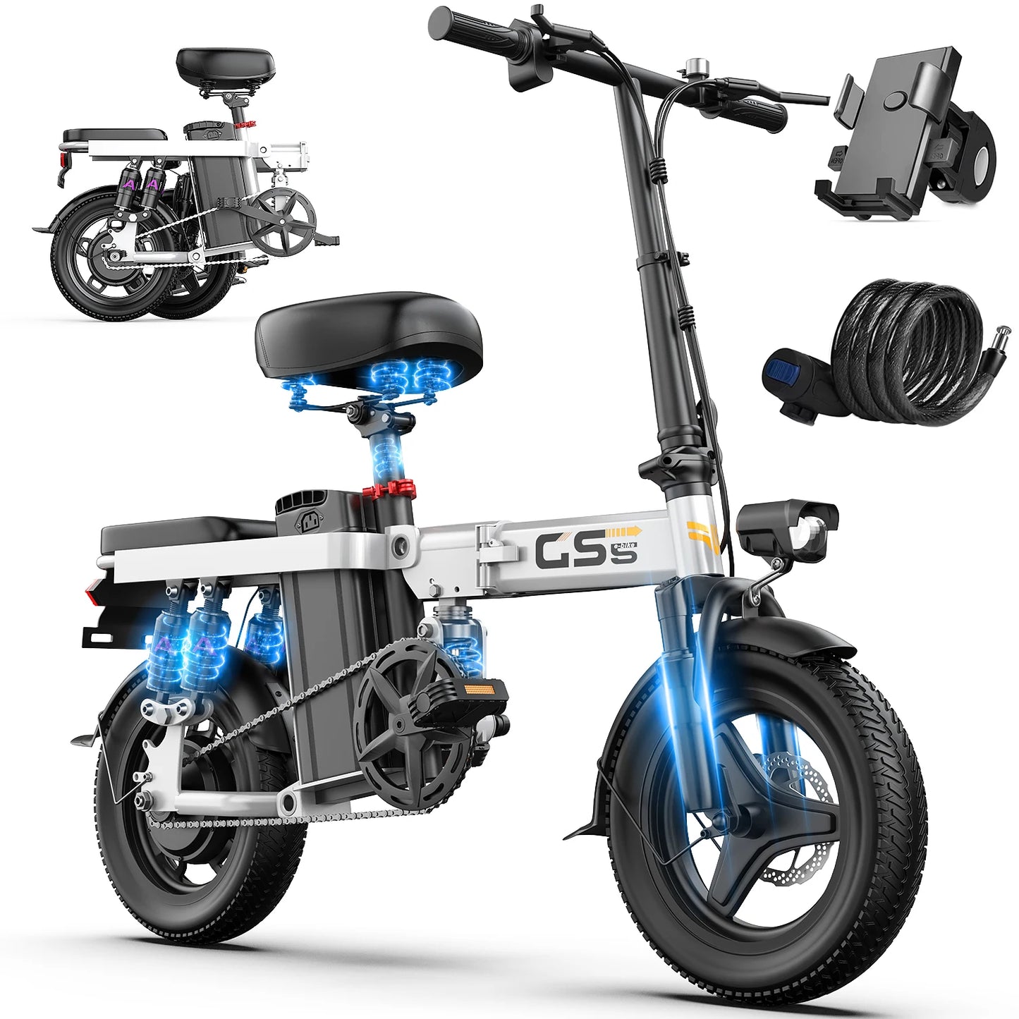 Electric Bike for Adults Teen-Folding Electric Bicycle 750W