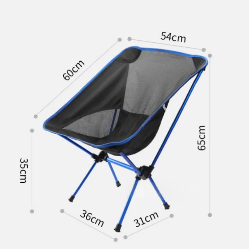 LISM Portable Aluminum Folding Chair With Side Pockets