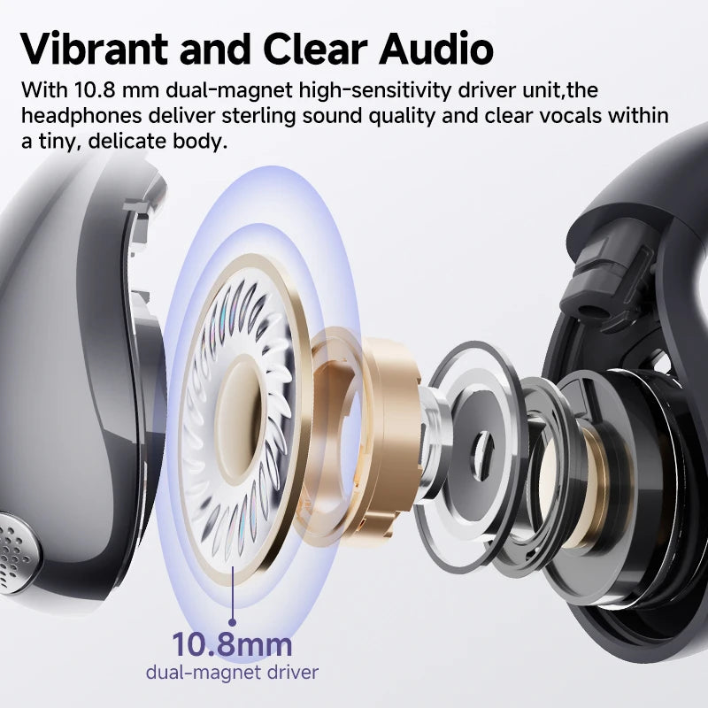 Earphones Crossky C30 Ear Clip Bluetooth 5.4 TWS Headphones by QCY