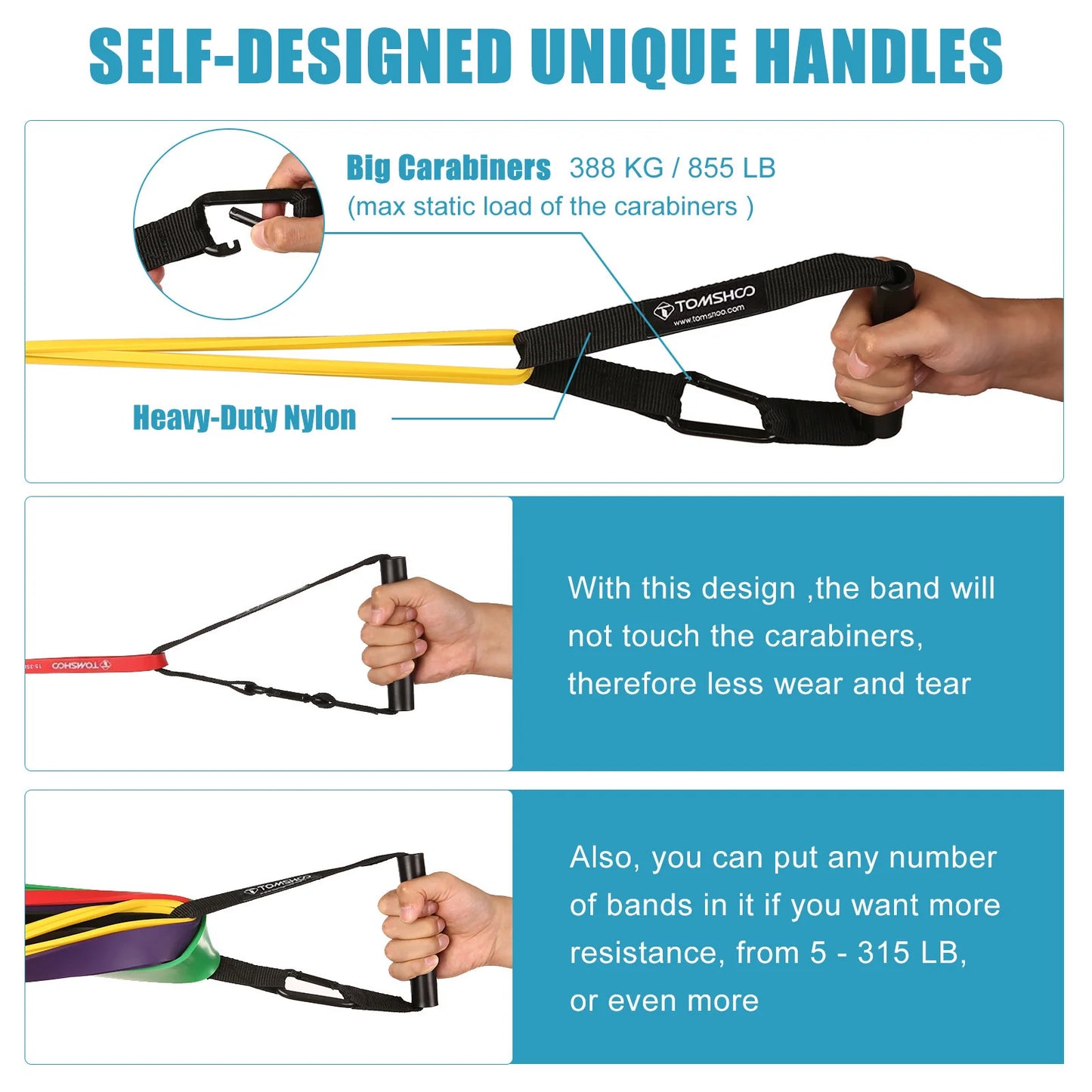 5 Packs Pull Up Assist Bands Set Resistance Loop Bands