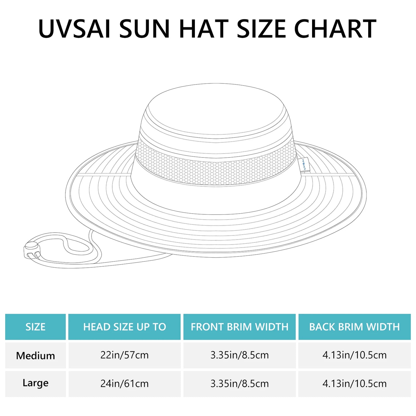 UPF 50+ Foldable Birm Water-Resistant Sun Bucket Hat with Laser Perforated Mesh Adjustable for Men Women Outdoor