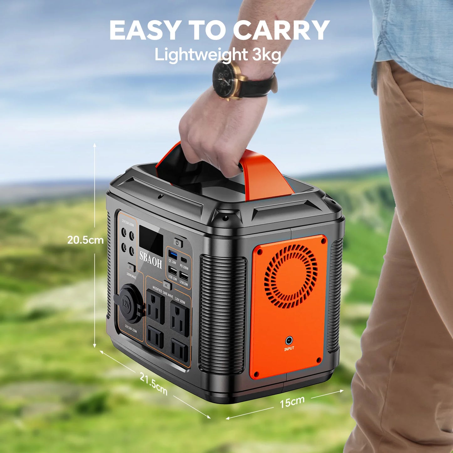 Portable Power Station for Camping and Emergency Backup Use