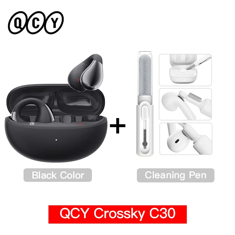 Earphones Crossky C30 Ear Clip Bluetooth 5.4 TWS Headphones by QCY