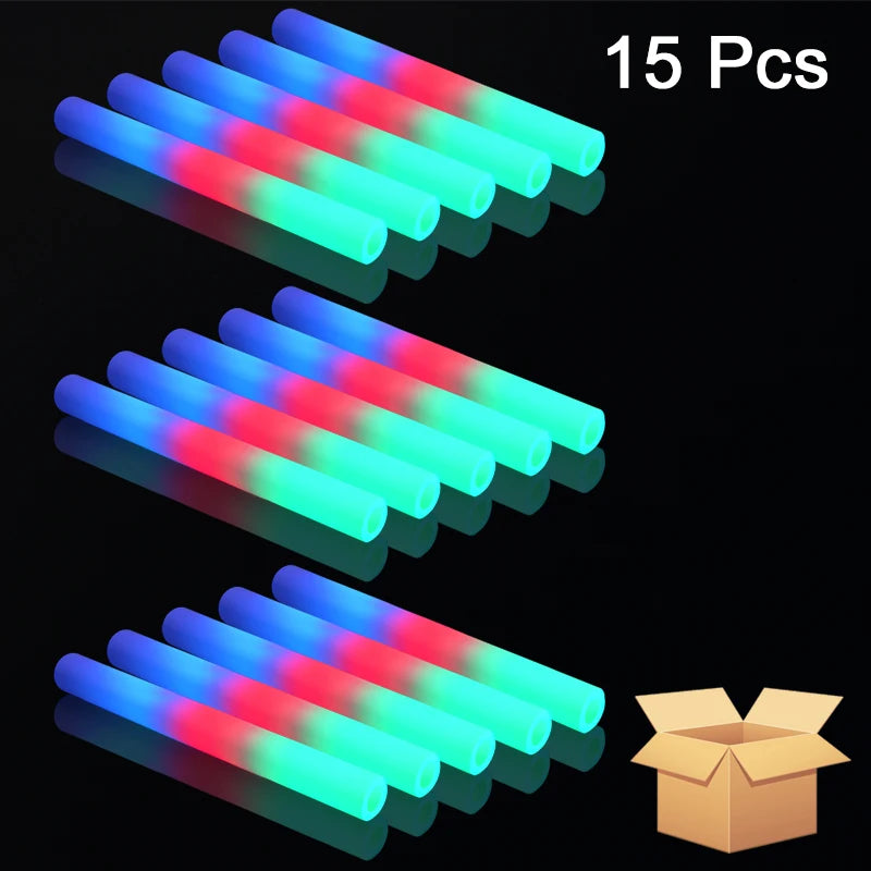 Electronic LED Foam Glow Sticks Party Supplies Accessories
