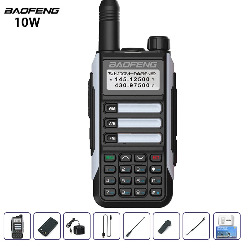 Baofeng UV-16 IP68 Waterproof Walkie Talkie Dual Band High Power Radio Long Range VHF UHF Two Way Radio with Scanner