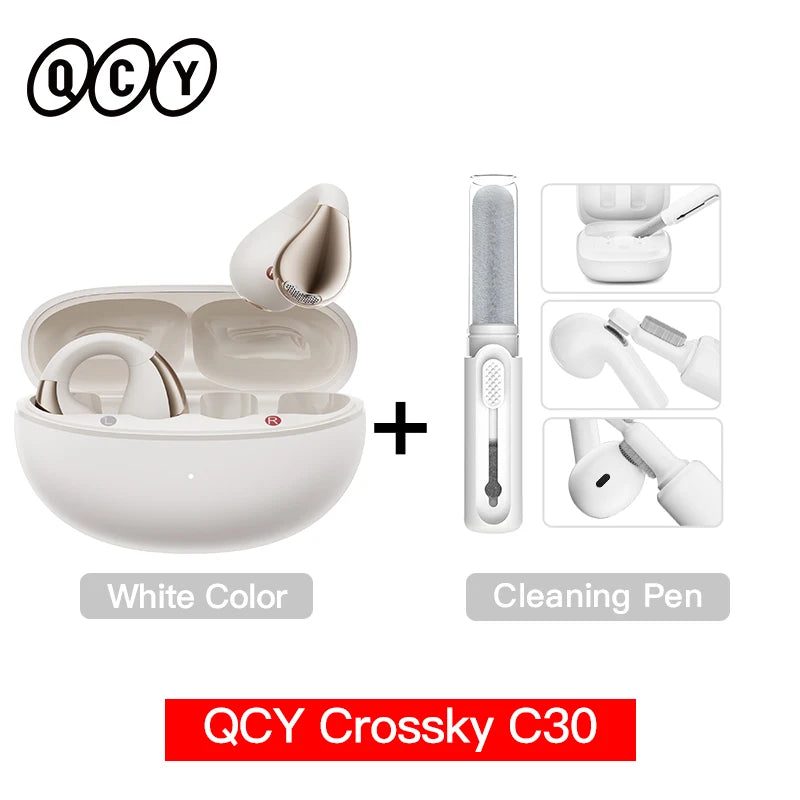 Earphones Crossky C30 Ear Clip Bluetooth 5.4 TWS Headphones by QCY