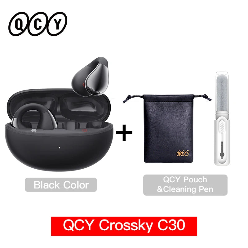 Earphones Crossky C30 Ear Clip Bluetooth 5.4 TWS Headphones by QCY