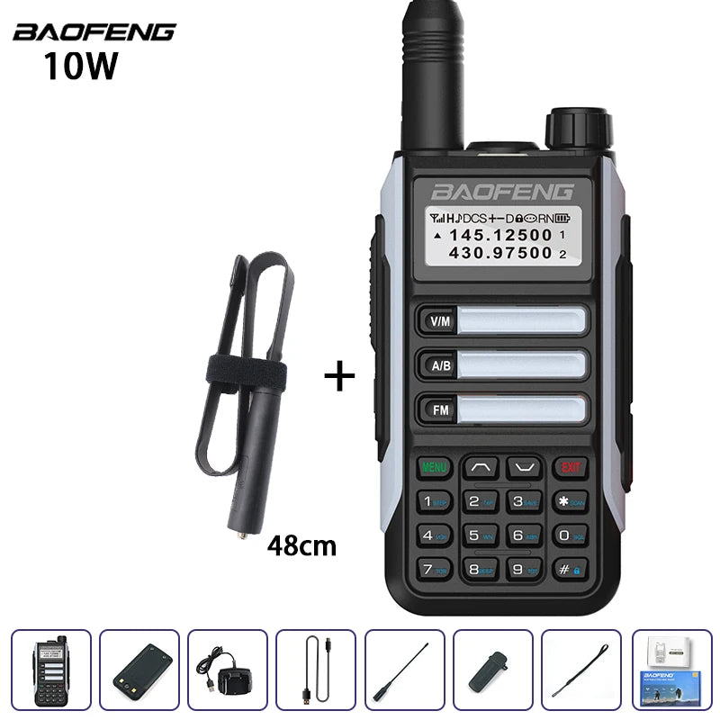 Baofeng UV-16 IP68 Waterproof Walkie Talkie Dual Band High Power Radio Long Range VHF UHF Two Way Radio with Scanner