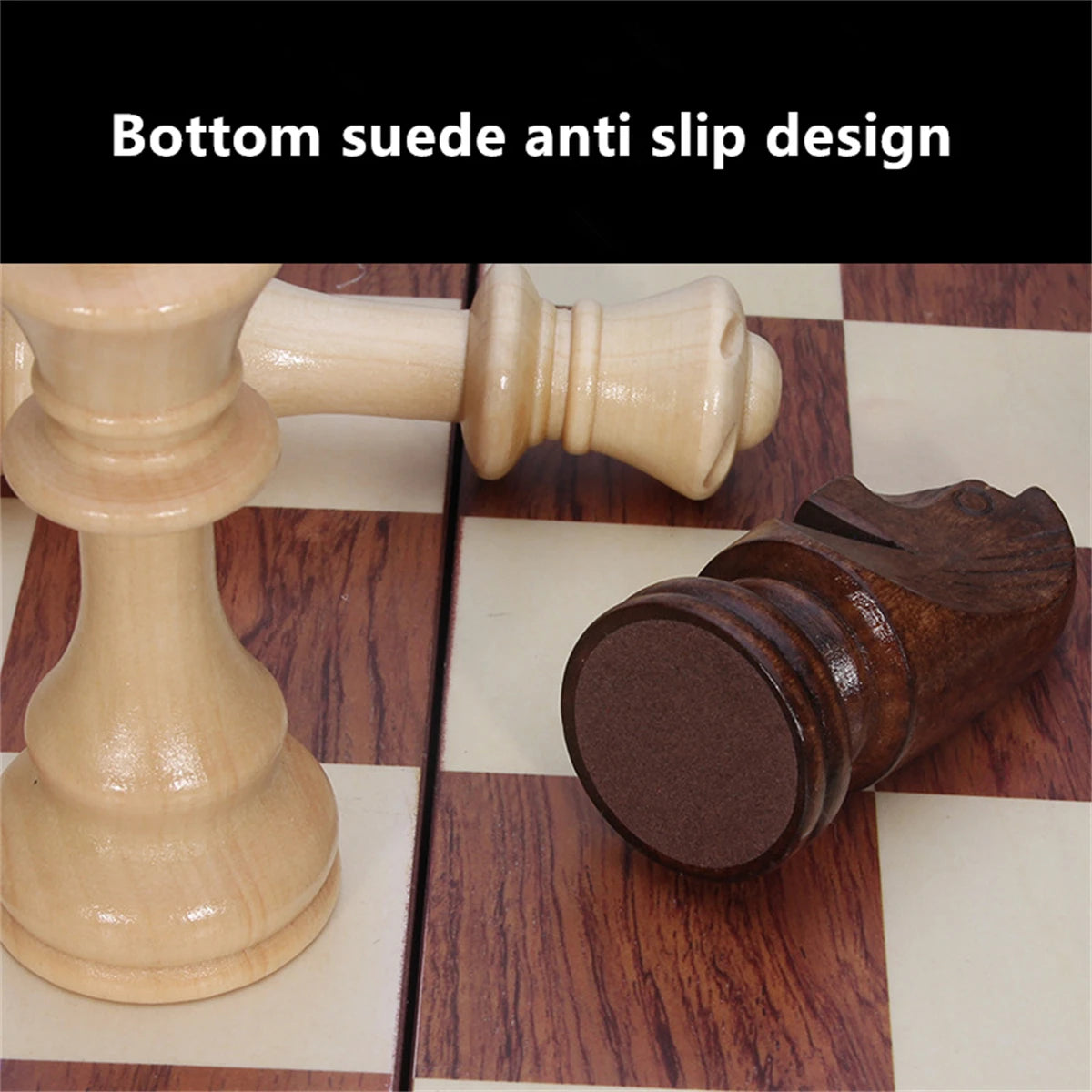 Chess Solid Wood Pieces High-Grade Set Folding Board 39cm