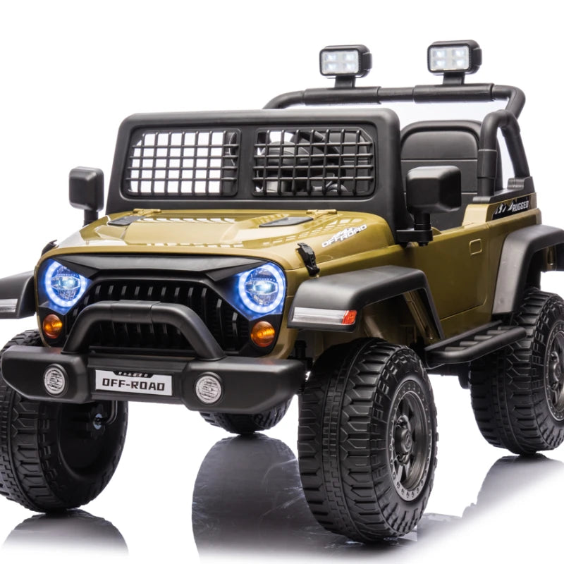 Kids Electric Ride On Truck with LED Lights and Double Seats
