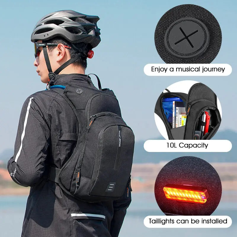 West Biking 10L Ultralight Cycling Backpack with 2L water Bladder