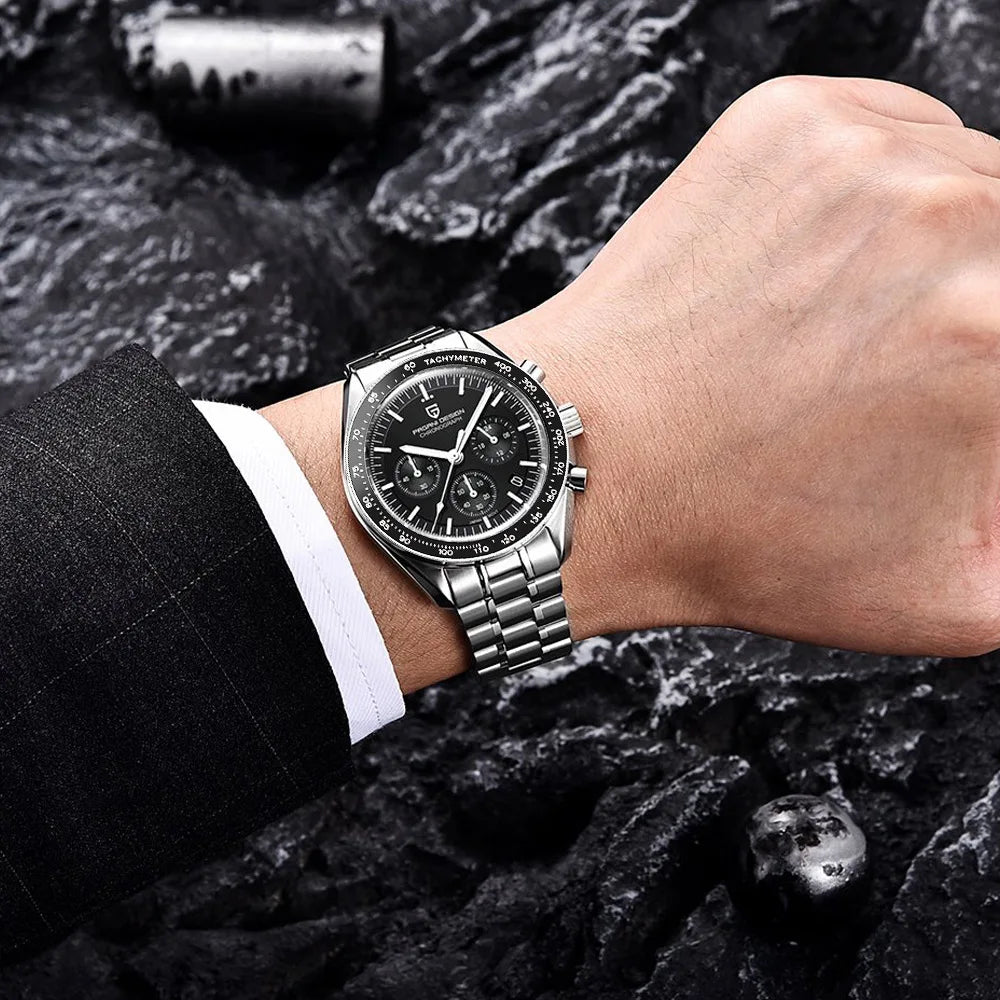 PAGANI DESIGN 2025 New Moon Men's Luxury Quartz Watch