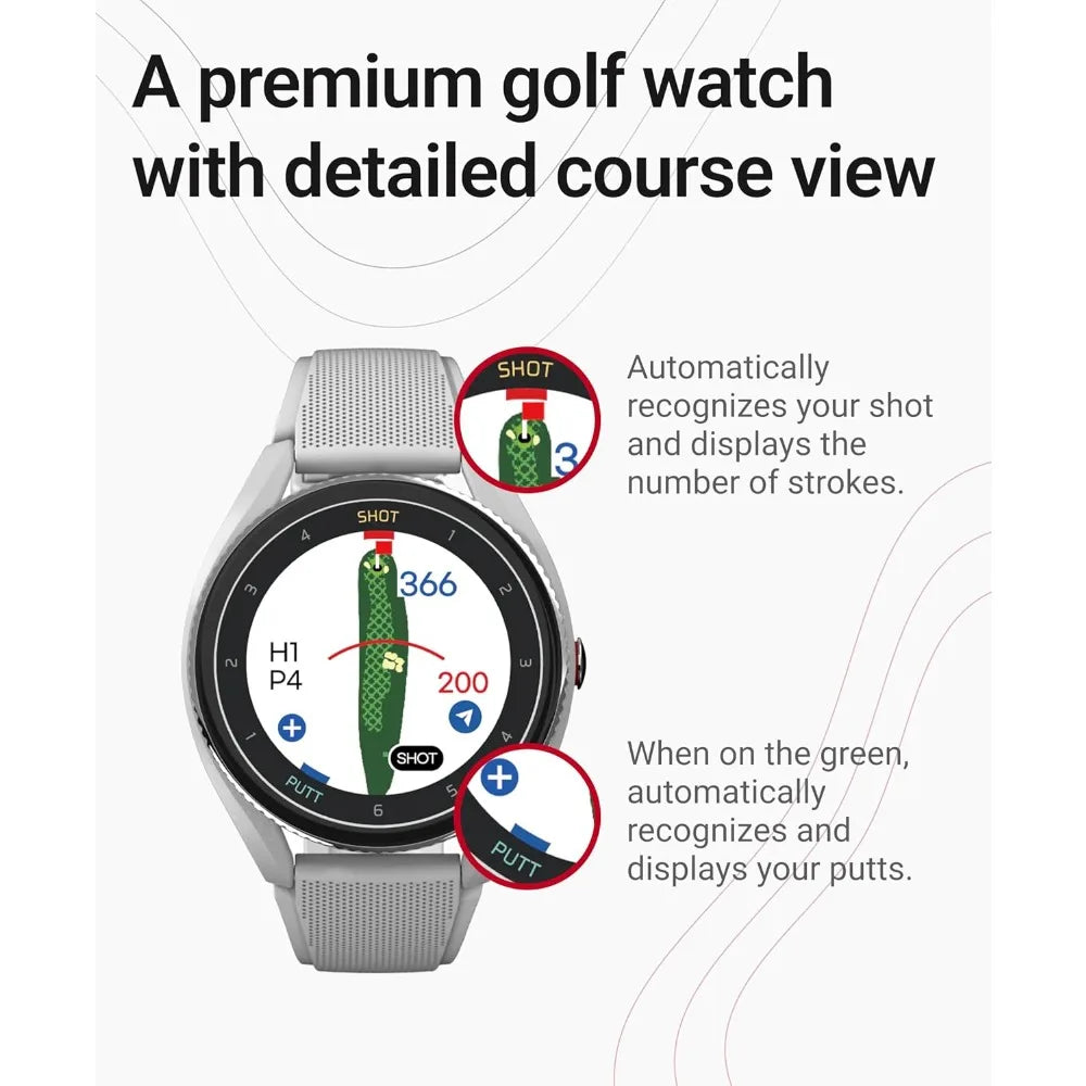 T9 Premium GPS Golf Watch/Slope Mode/Color Touchscreen/Course View/Green Undulation