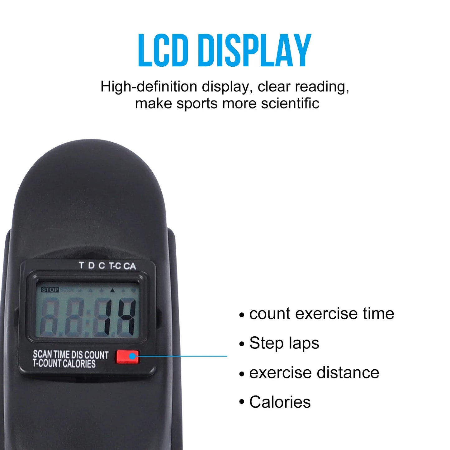 Multi-Function Stepper Exercise Bike LCD Screen Portable Foot Pedal Exerciser