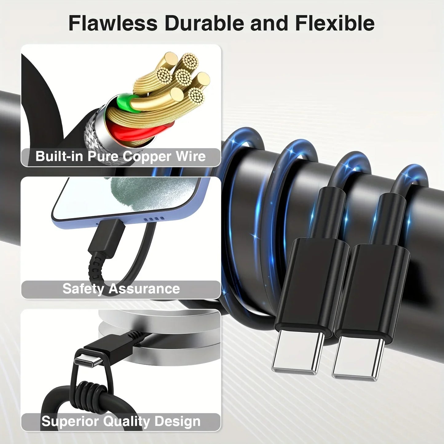 SANPRIO 45W USB C Charger And 6.6ft Cable For Samsung