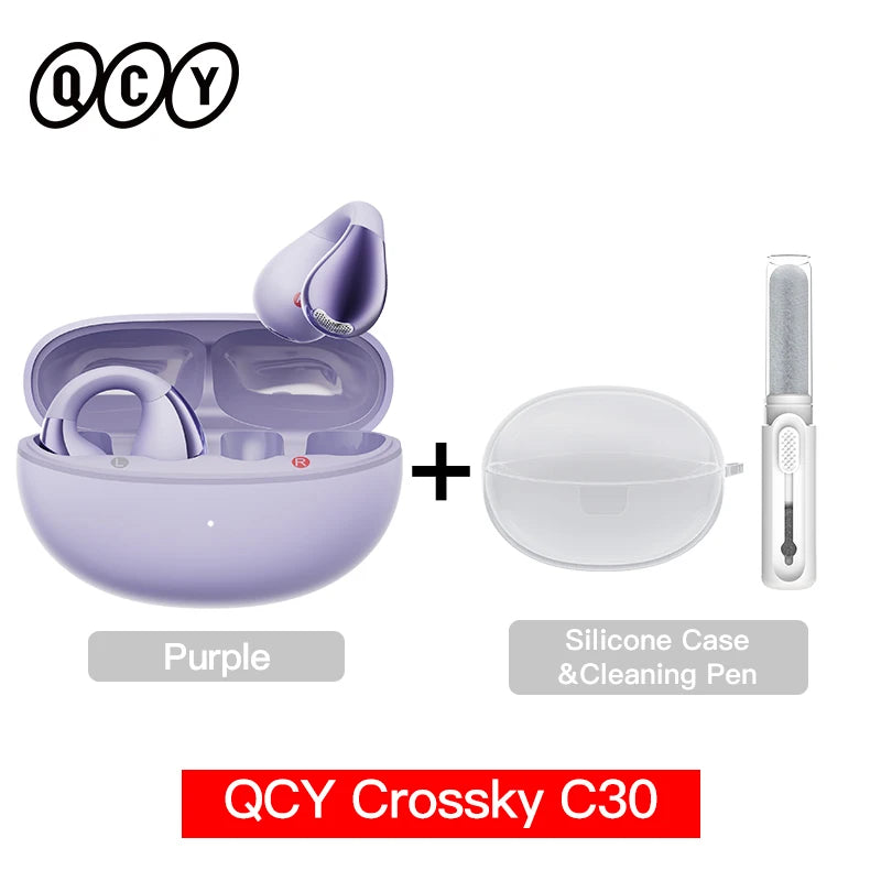 Earphones Crossky C30 Ear Clip Bluetooth 5.4 TWS Headphones by QCY